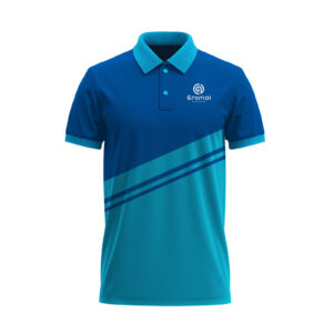 Polo T-Shirt Mockup in Blue Shades